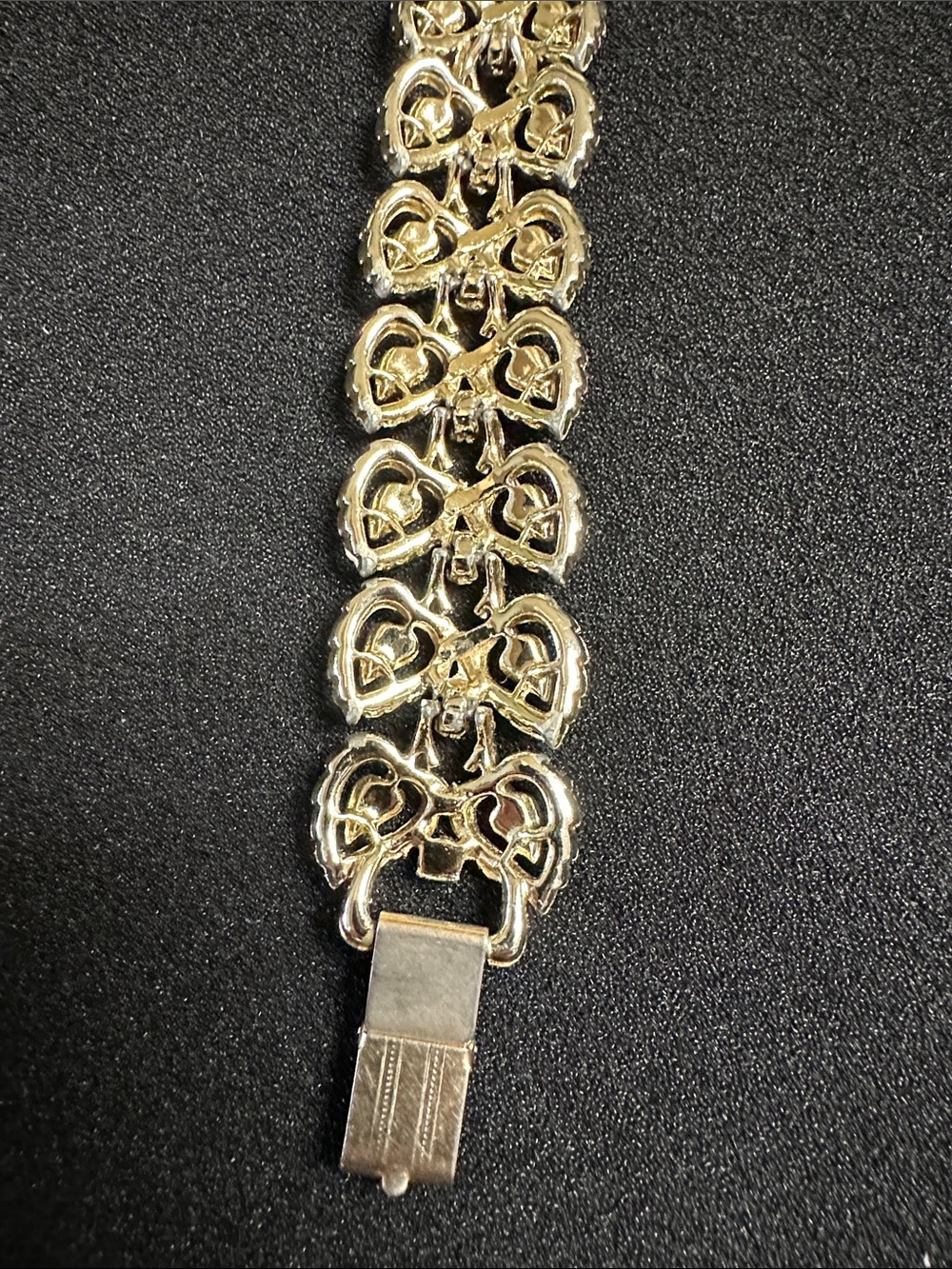 Vintage 1950s P.I.M. Piscitelli Gold Leaf Link Demi Parure Set Bracelet Earrings - Picture 6 of 15